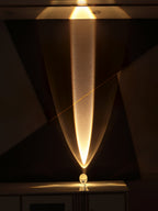 Ova | Crystal Glass Table Lamp, Oval Stone LED Accent Lamp, Sunset Projection Light for Bedroom