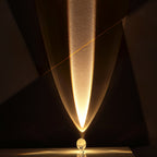 Ova | Crystal Glass Table Lamp, Oval Stone LED Accent Lamp, Sunset Projection Light for Bedroom