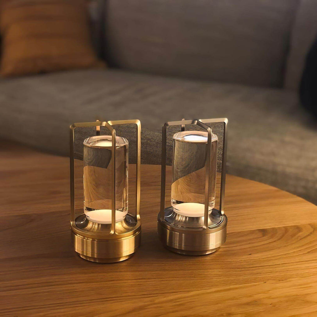 Glint | Mini Cordless LED Table Lamp, Portable Lantern Lamp in Gold, Black or Silver