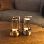 Glint | Mini Cordless LED Table Lamp, Portable Lantern Lamp in Gold, Black or Silver