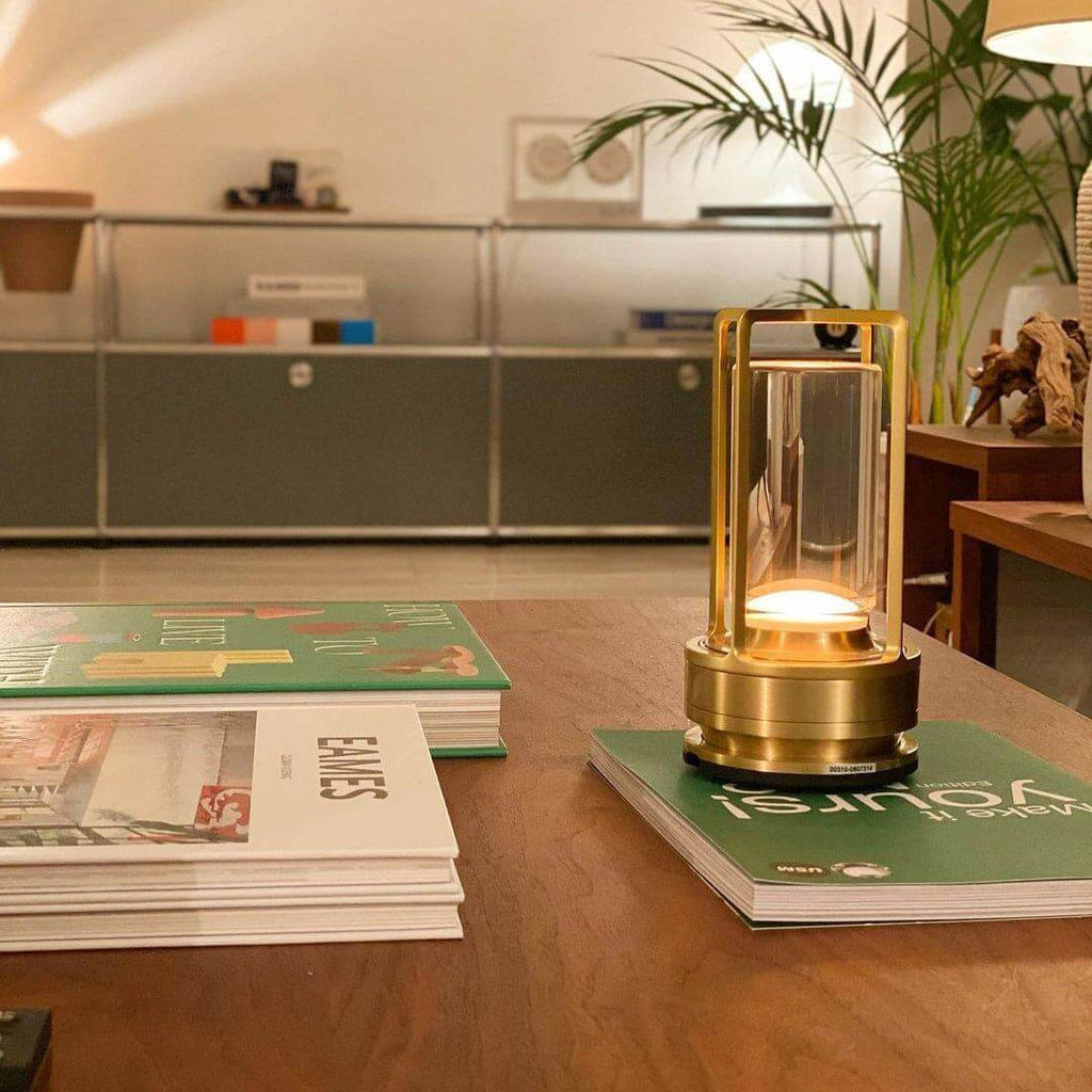 Glint | Mini Cordless LED Table Lamp, Portable Lantern Lamp in Gold, Black or Silver