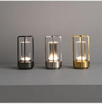 Glint | Mini Cordless LED Table Lamp, Portable Lantern Lamp in Gold, Black or Silver
