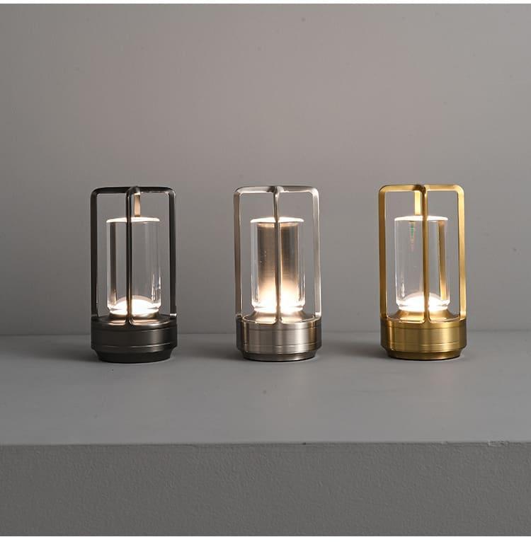 Glint | Mini Cordless LED Table Lamp, Portable Lantern Lamp in Gold, Black or Silver