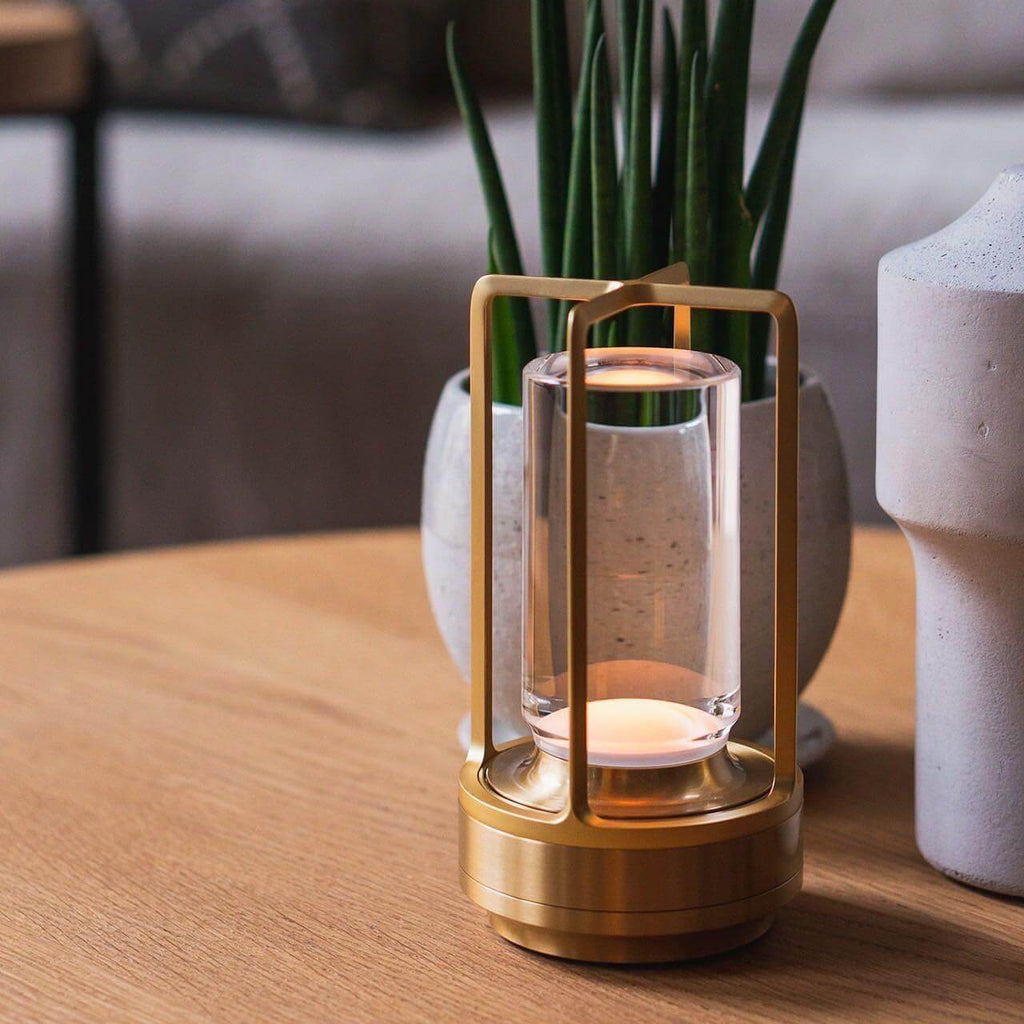 Glint | Mini Cordless LED Table Lamp, Portable Lantern Lamp in Gold, Black or Silver