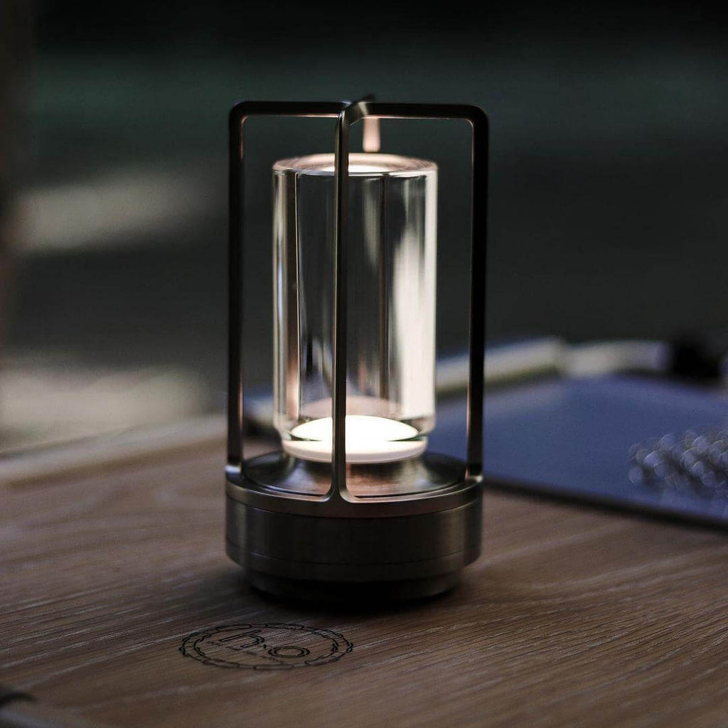 Glint | Mini Cordless LED Table Lamp, Portable Lantern Lamp in Gold, Black or Silver