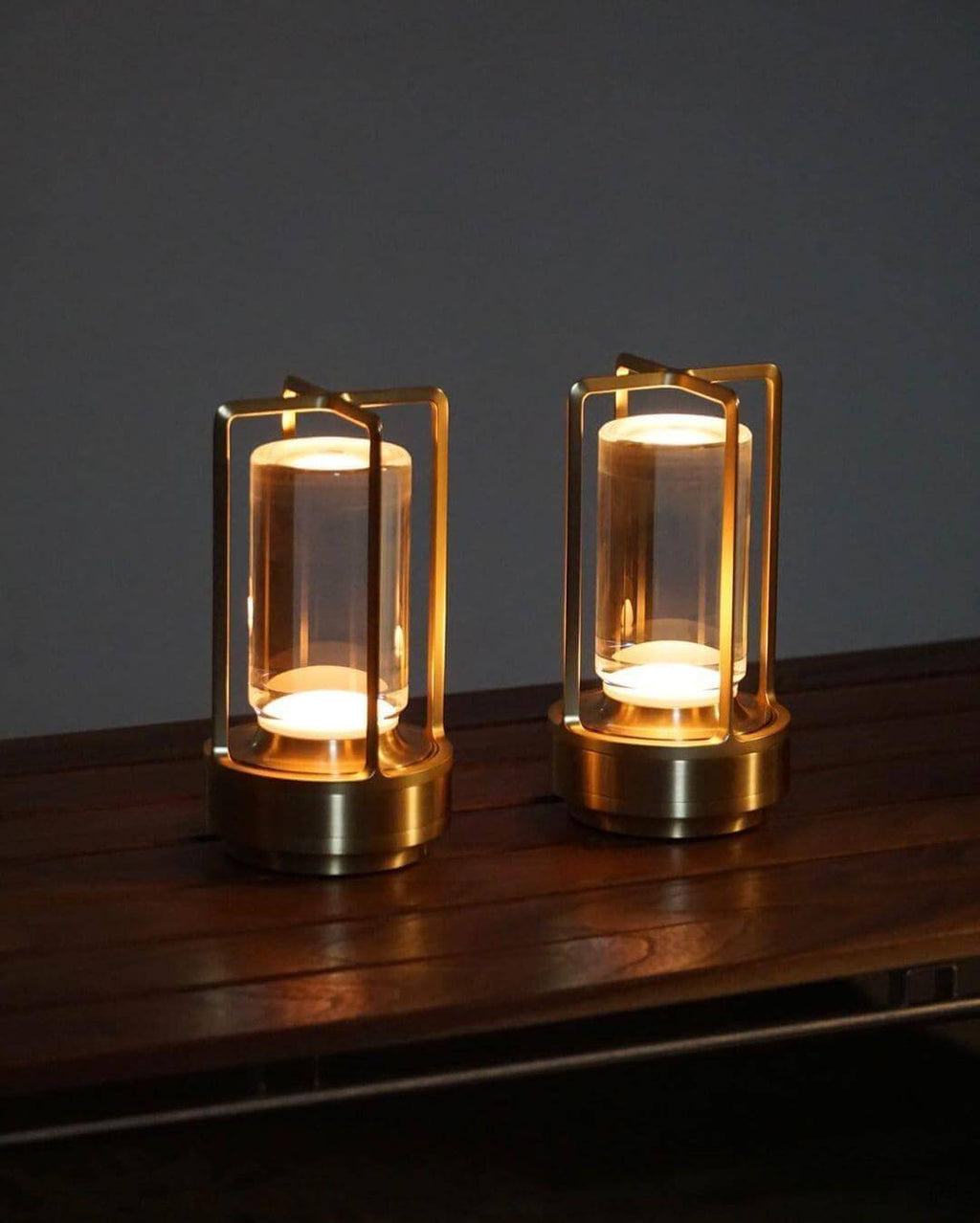 Glint | Mini Cordless LED Table Lamp, Portable Lantern Lamp in Gold, Black or Silver