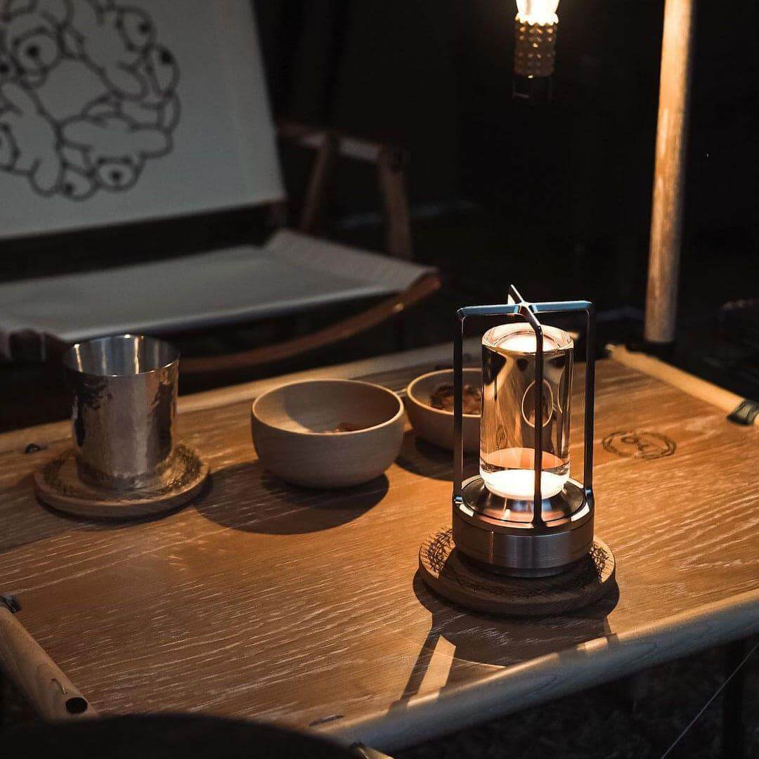 Glint | Mini Cordless LED Table Lamp, Portable Lantern Lamp in Gold, Black or Silver