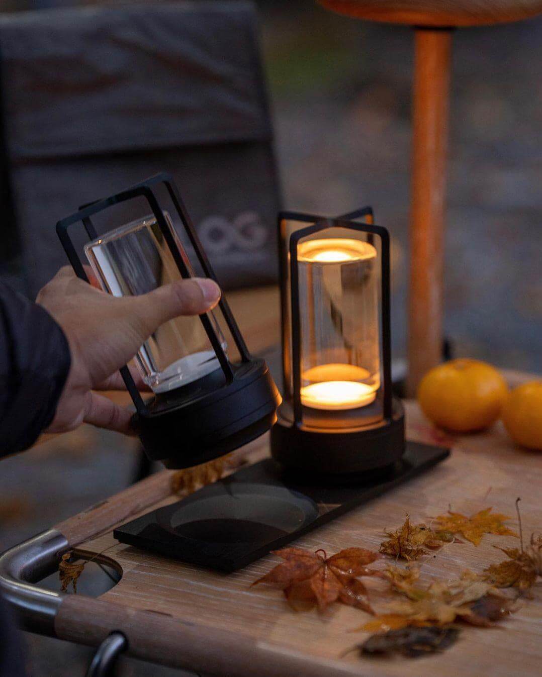 Glint | Mini Cordless LED Table Lamp, Portable Lantern Lamp in Gold, Black or Silver