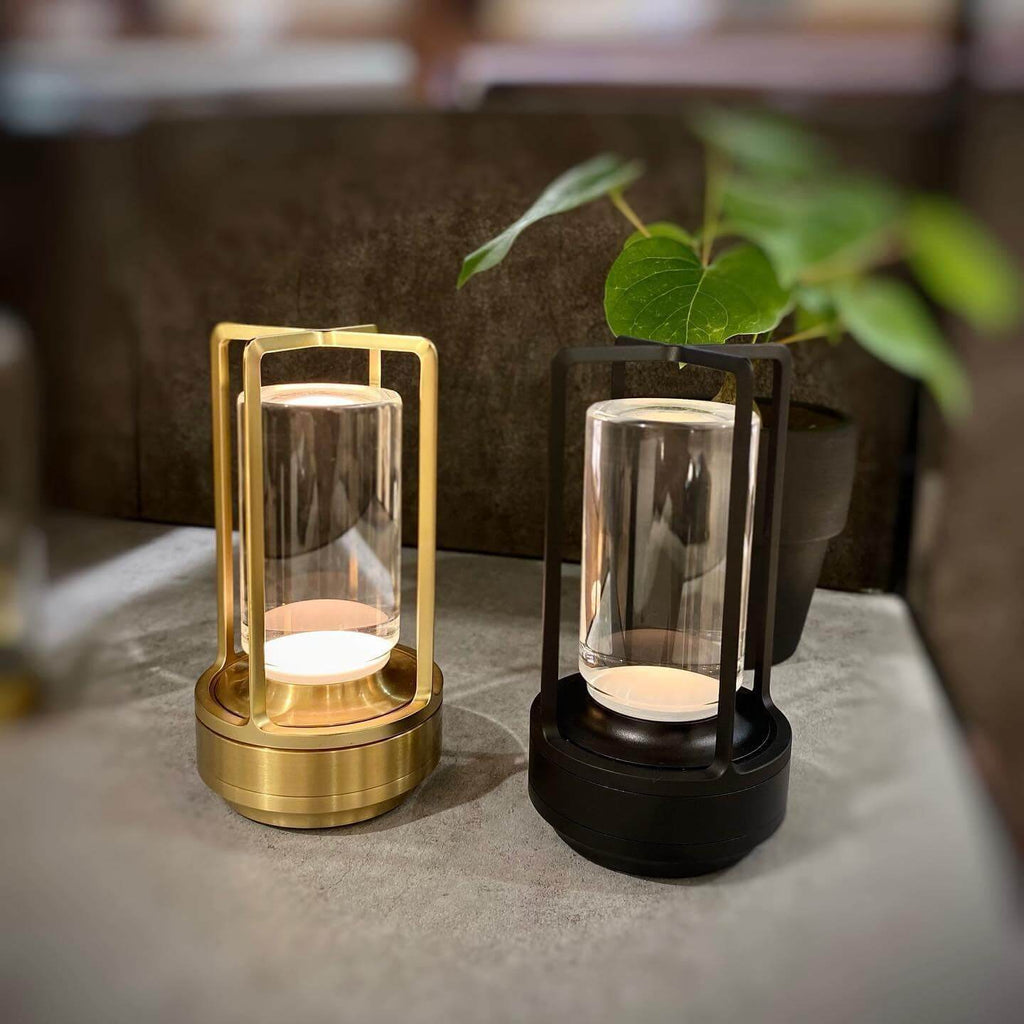 Glint | Mini Cordless LED Table Lamp, Portable Lantern Lamp in Gold, Black or Silver