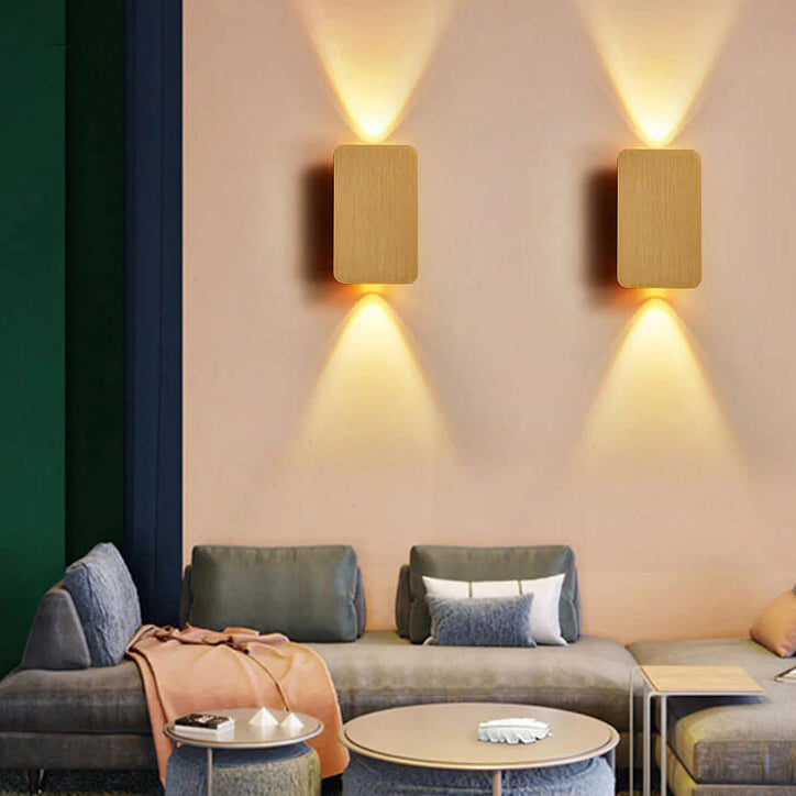Everend | Flat Panel LED Wall Sconce, Up Down Indoor Wall Light, Minimalist Wall Lamp for Hallway