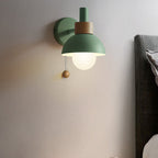 Macaron | Glass Globe Wall Sconce, Colorful Modern Wall Lamp, Nordic Bedside and Hallway Wall Light