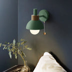 Macaron | Glass Globe Wall Sconce, Colorful Modern Wall Lamp, Nordic Bedside and Hallway Wall Light