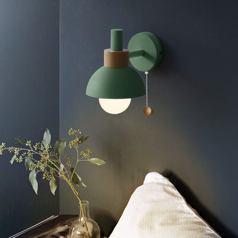 Macaron | Glass Globe Wall Sconce, Colorful Modern Wall Lamp, Nordic Bedside and Hallway Wall Light