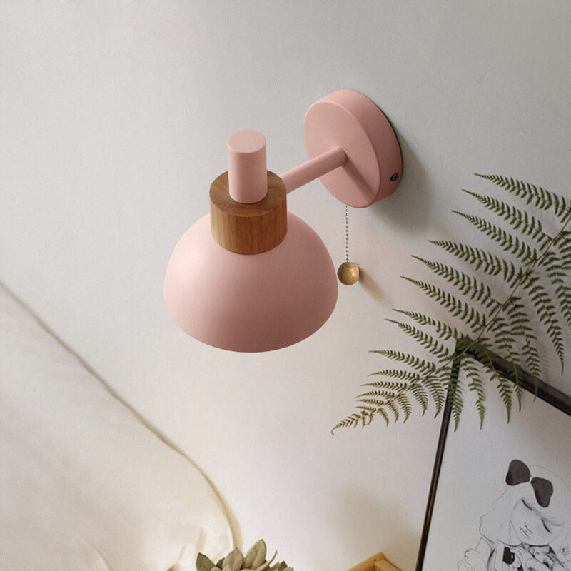 Macaron | Glass Globe Wall Sconce, Colorful Modern Wall Lamp, Nordic Bedside and Hallway Wall Light