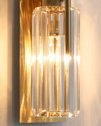 Bepuzz | Crystal Wall Sconce, Art Deco Brass Wall Light, Bathroom Vanity and Hallway Wall Lamp