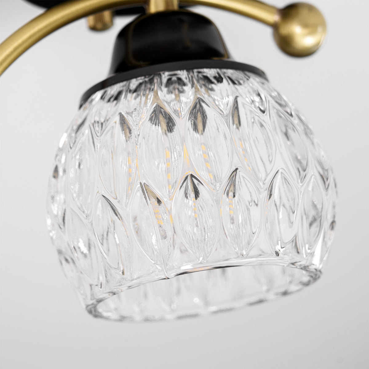 Perch | Ceramic Bird Semi Flush Mount Ceiling Light, Glass Hallway Light Fixture in Brass or Black
