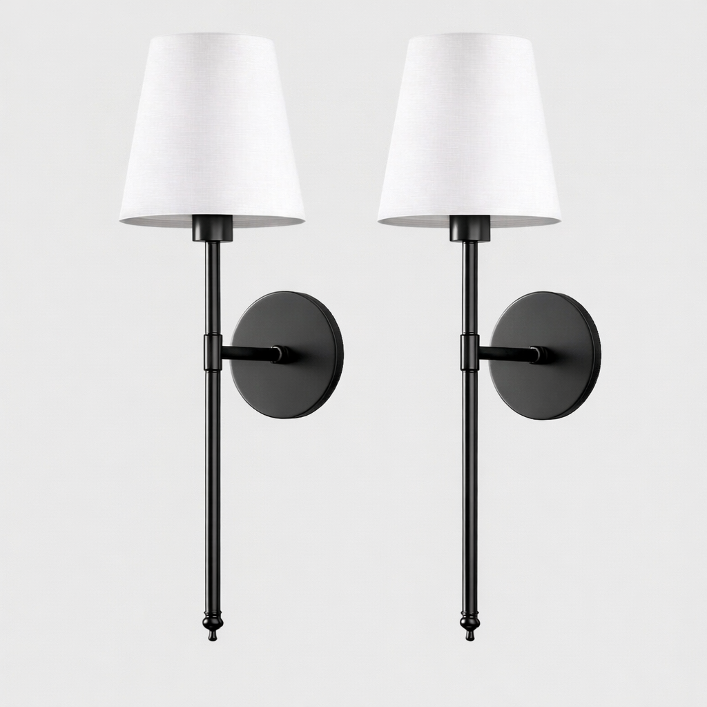 Stockholm | Set of 2 Rechargeable Wall Sconces, Peel and Stick Bedroom Lights