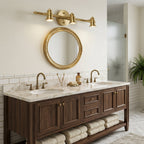 Beaumont | Brass Spotlight Vanity Light Bar, Adjustable Wall Light