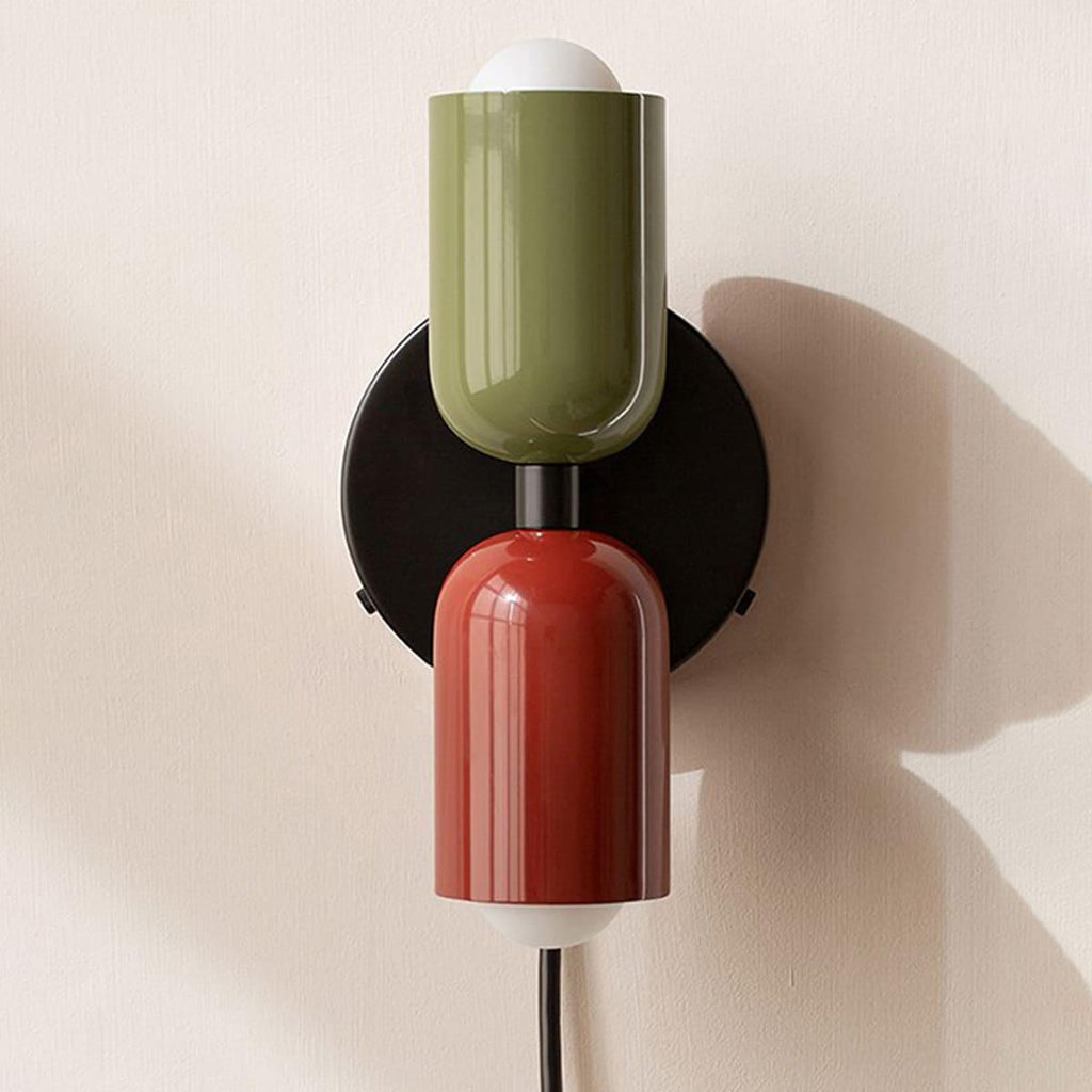 Totem | Double Head Wall Sconce, Colorful Art Deco Wall Lamp, Set of 2 Option