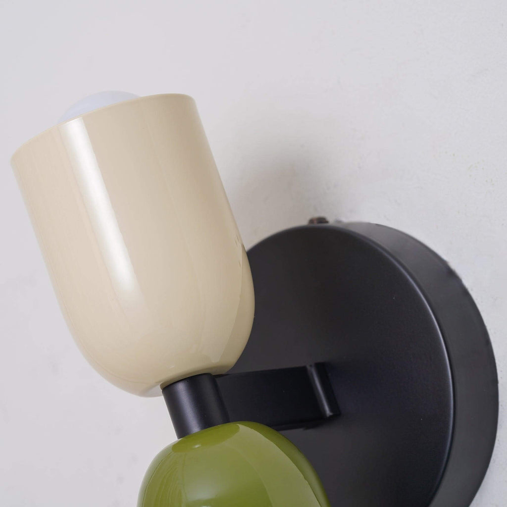 Totem | Double Head Wall Sconce, Colorful Art Deco Wall Lamp, Set of 2 Option