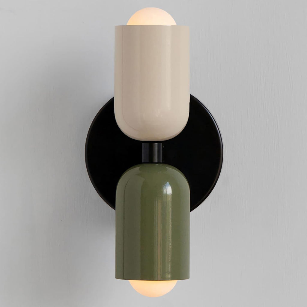 Totem | Double Head Wall Sconce, Colorful Art Deco Wall Lamp, Set of 2 Option