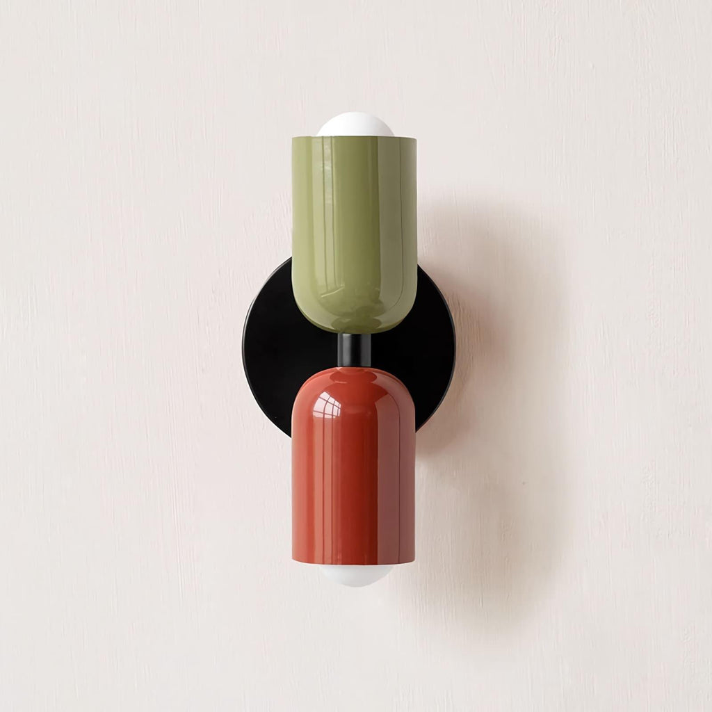 Totem | Double Head Wall Sconce, Colorful Art Deco Wall Lamp, Set of 2 Option