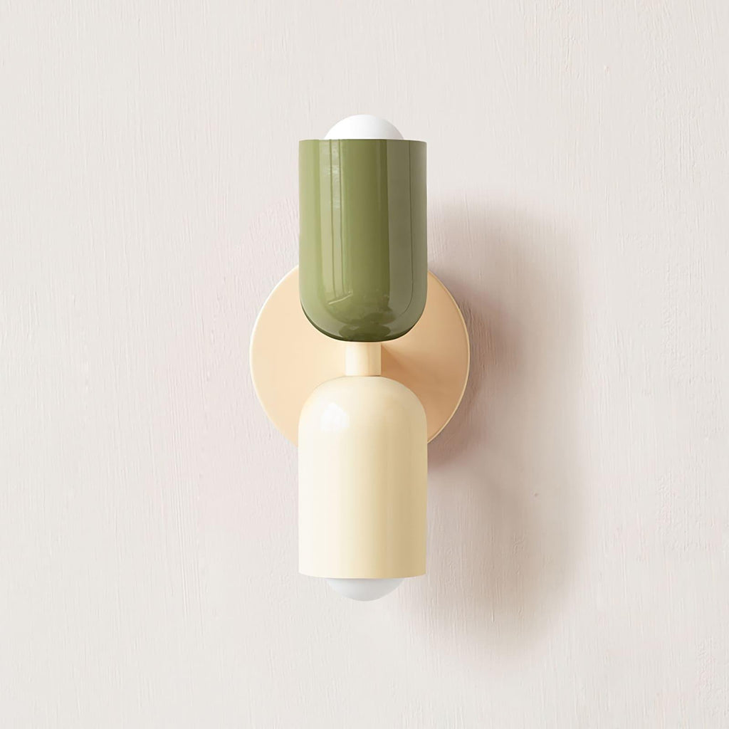 Totem | Double Head Wall Sconce, Colorful Art Deco Wall Lamp, Set of 2 Option