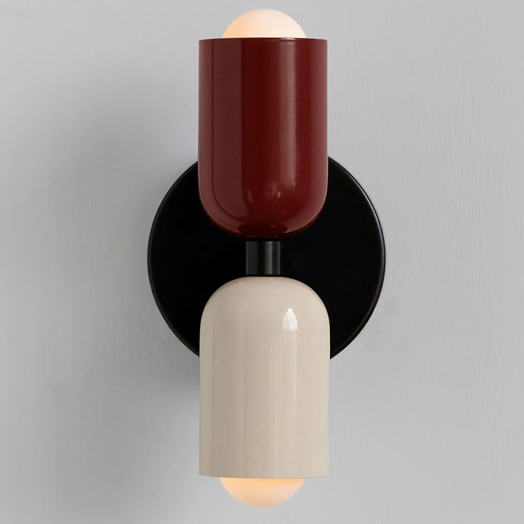 Totem | Double Head Wall Sconce, Colorful Art Deco Wall Lamp, Set of 2 Option