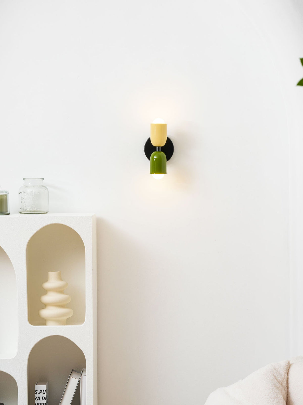 Duet | Two Tone Wall Lamp, Colorful Up Down Wall Sconce, Mid Century Modern Bedside Wall Light
