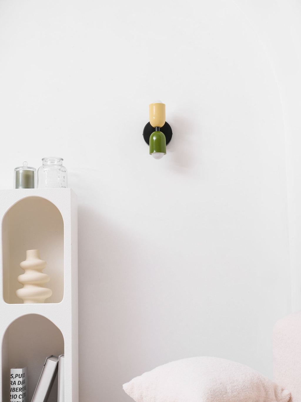 Duet | Two Tone Wall Lamp, Colorful Up Down Wall Sconce, Mid Century Modern Bedside Wall Light