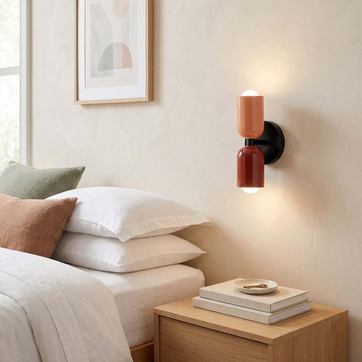 Totem | Double Head Wall Sconce, Colorful Art Deco Wall Lamp, Set of 2 Option