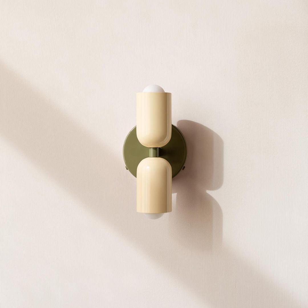 Duet | Two Tone Wall Lamp, Colorful Up Down Wall Sconce, Mid Century Modern Bedside Wall Light