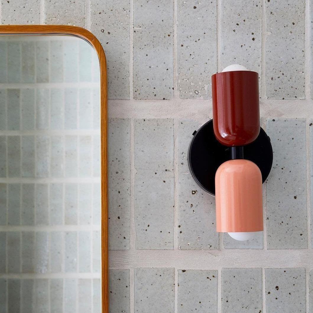 Duet | Two Tone Wall Lamp, Colorful Up Down Wall Sconce, Mid Century Modern Bedside Wall Light