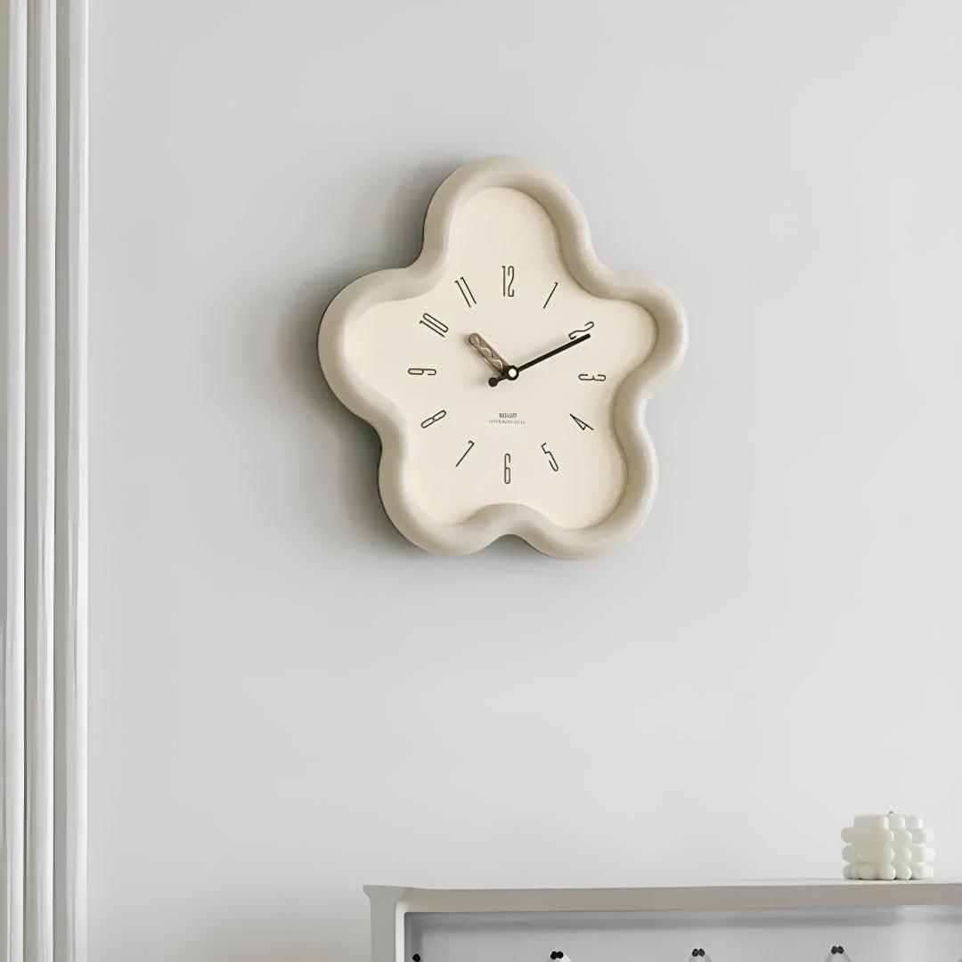 Blossom | Flower Wall Clock with Pendulum, Silent Decorative Clock, Cute Floral Clock for Bedroom