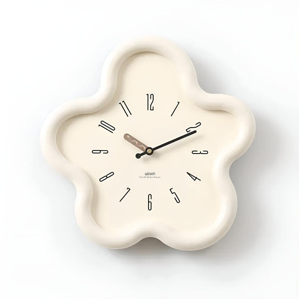 Blossom | Flower Wall Clock with Pendulum, Silent Decorative Clock, Cute Floral Clock for Bedroom