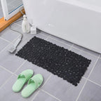Pebble | Non Slip Stone Bath Mat, Suction Cup River Rock Shower Mat