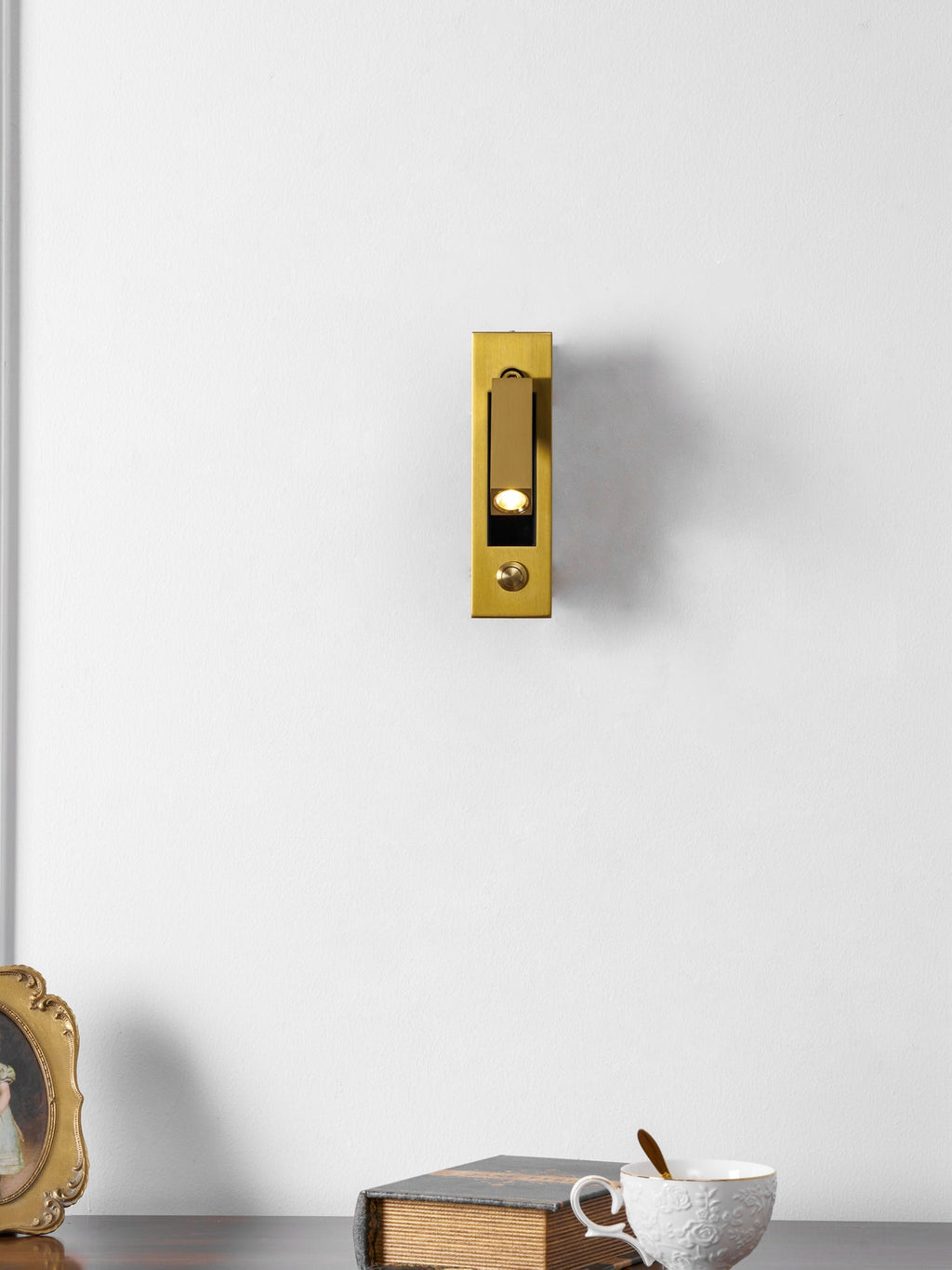 Fold | Recessed Bedside Wall Light, Flush Mount LED Reading Lamp, Adjustable Hotel Style Headboard Sconce