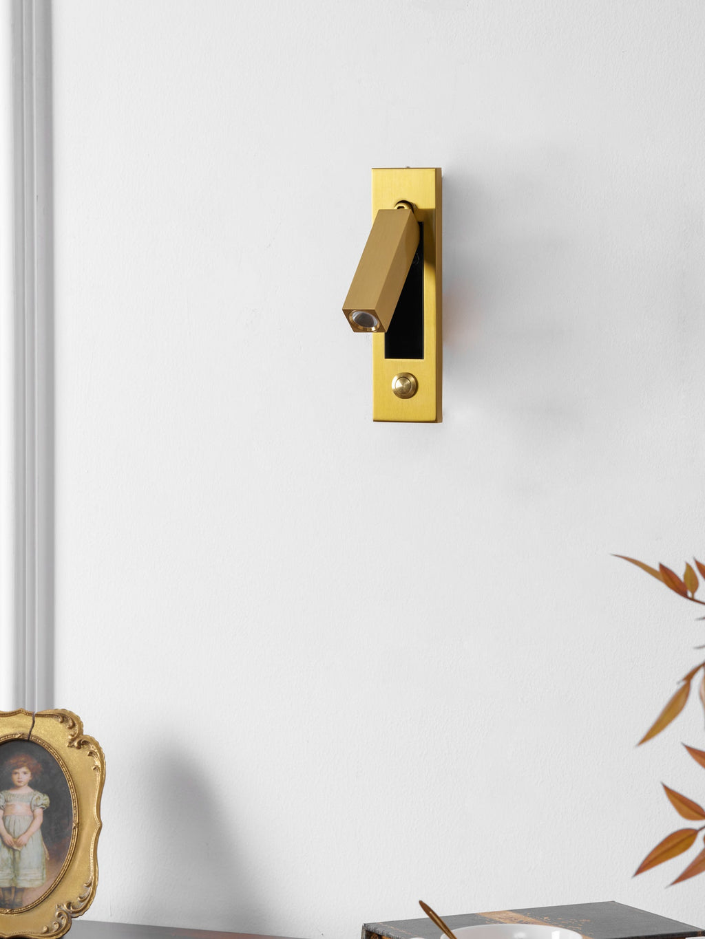Fold | Recessed Bedside Wall Light, Flush Mount LED Reading Lamp, Adjustable Hotel Style Headboard Sconce