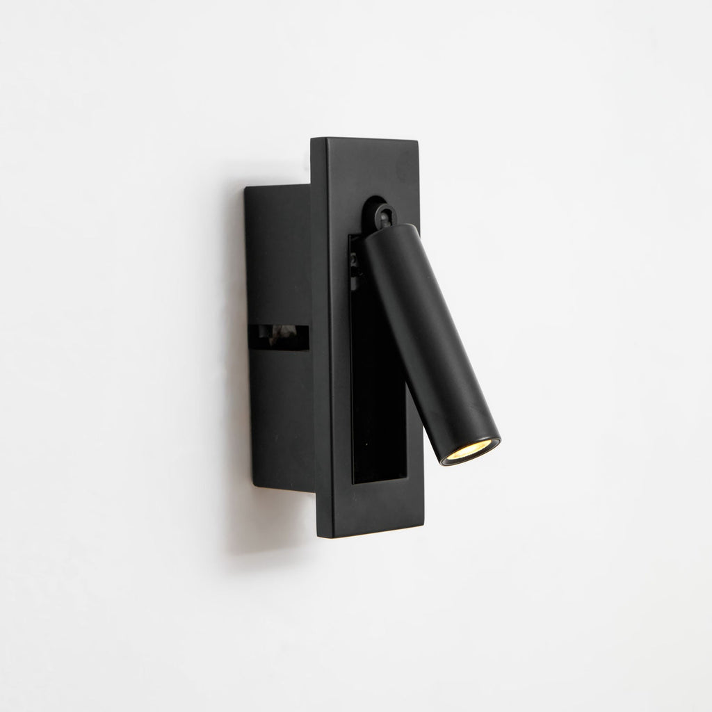 Fold | Recessed Bedside Wall Light, Flush Mount LED Reading Lamp, Adjustable Hotel Style Headboard Sconce