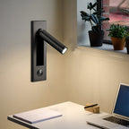 Fold | Recessed Bedside Wall Light, Flush Mount LED Reading Lamp, Adjustable Hotel Style Headboard Sconce