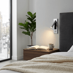 Fold | Recessed Bedside Wall Light, Flush Mount LED Reading Lamp, Adjustable Hotel Style Headboard Sconce