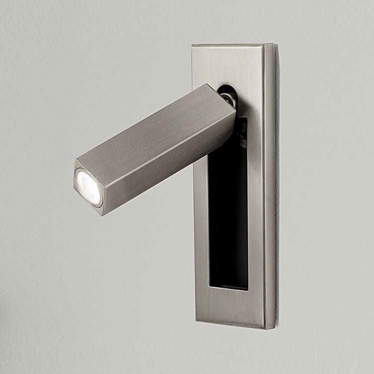 Fold | Recessed Bedside Wall Light, Flush Mount LED Reading Lamp, Adjustable Hotel Style Headboard Sconce