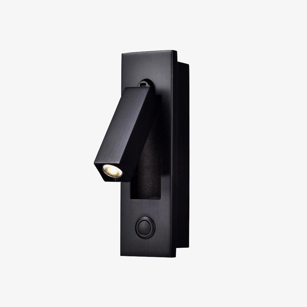 Fold | Recessed Bedside Wall Light, Flush Mount LED Reading Lamp, Adjustable Hotel Style Headboard Sconce