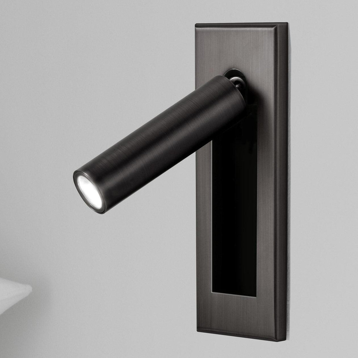 Fold | Recessed Bedside Wall Light, Flush Mount LED Reading Lamp, Adjustable Hotel Style Headboard Sconce