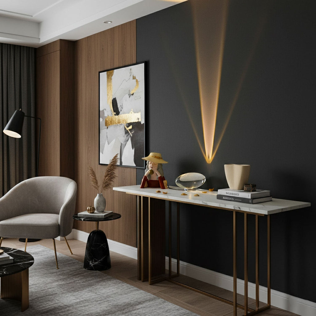 Ova | Crystal Glass Table Lamp, Oval Stone LED Accent Lamp, Sunset Projection Light for Bedroom
