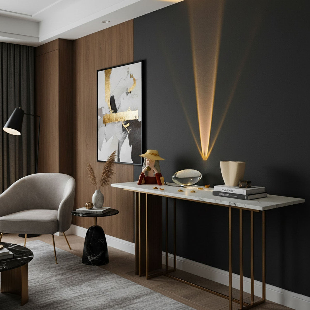 Ova | Crystal Glass Table Lamp, Oval Stone LED Accent Lamp, Sunset Projection Light for Bedroom
