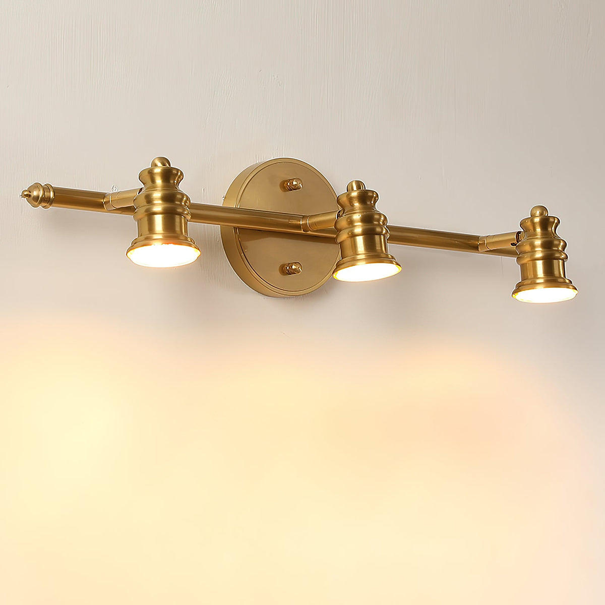 Beaumont | Brass Spotlight Vanity Light Bar, Adjustable Wall Light