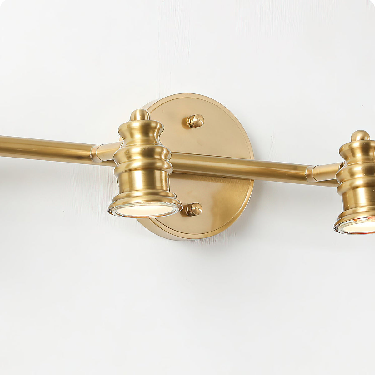Beaumont | Brass Spotlight Vanity Light Bar, Adjustable Wall Light