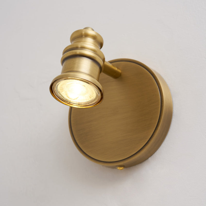 Beaumont | Brass Spotlight Vanity Light Bar, Adjustable Wall Light