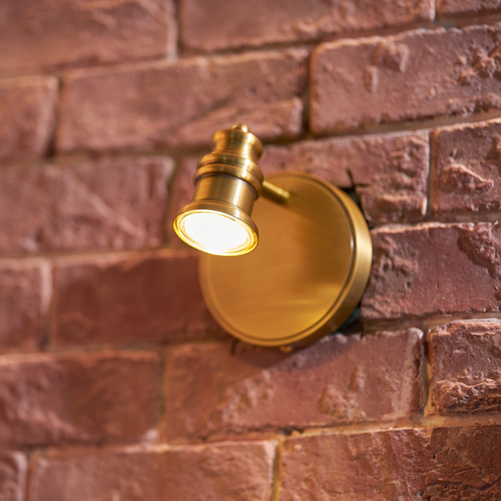 Beaumont | Brass Spotlight Vanity Light Bar, Adjustable Wall Light